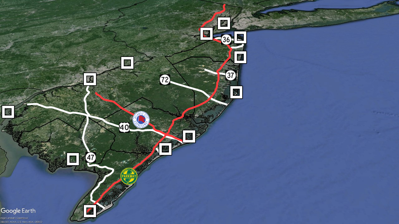 Click boxes on map for link to specific tidal forecast