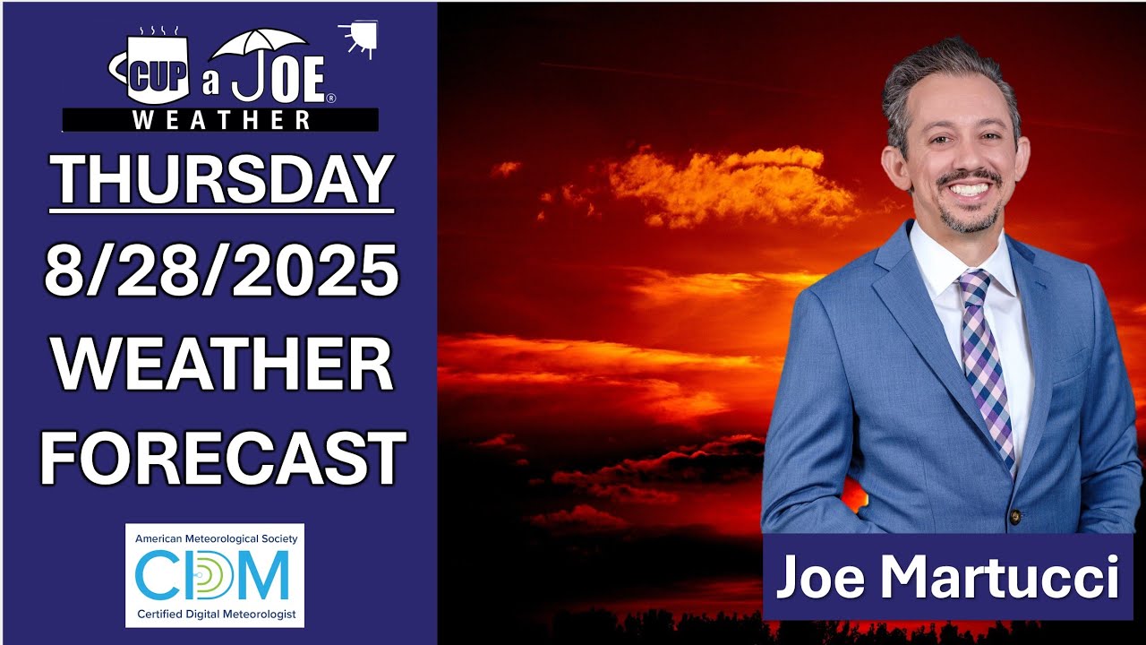 😎Comfortably cool | Thursday 8/28/2025 NJ Weather Forecast