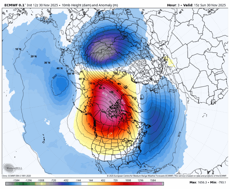 The Polar Vortex Is Unlocked. Expect A Cold NJ December.