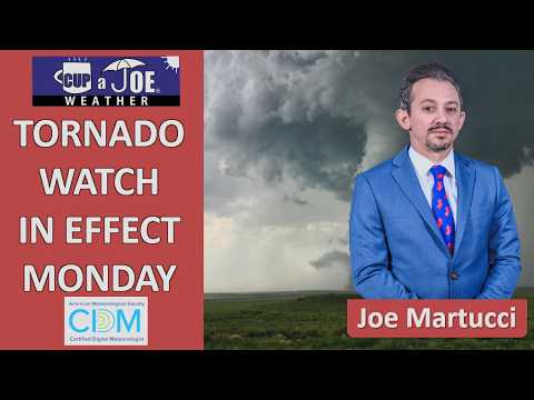 🌪️Tornado WATCH in effect for most of NJ Monday: My forecast