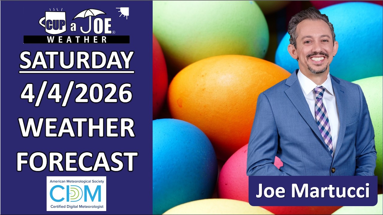 Shore counties will be between 60-80F Saturday, Easter’s mostly dry!