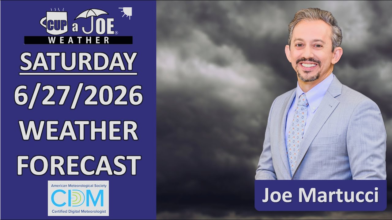 Saturday’s gloomy but not all that wet. DANGEROUS heat near the 4th?