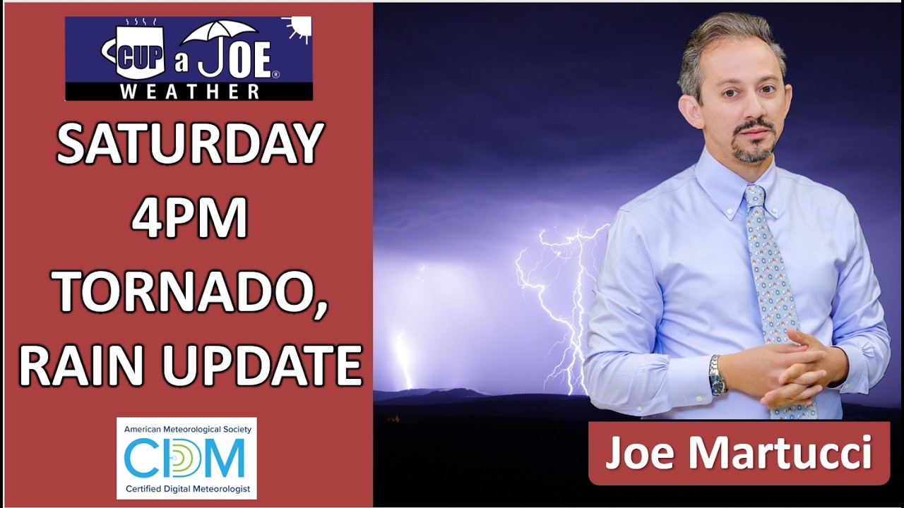 Saturday 4PM Update: Tornado and flood alerts in effect for the Jersey Shore