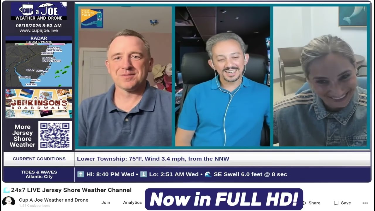 UPGRADE! The 24×7 Jersey Shore Streaming Weather Channel is now in Full HD