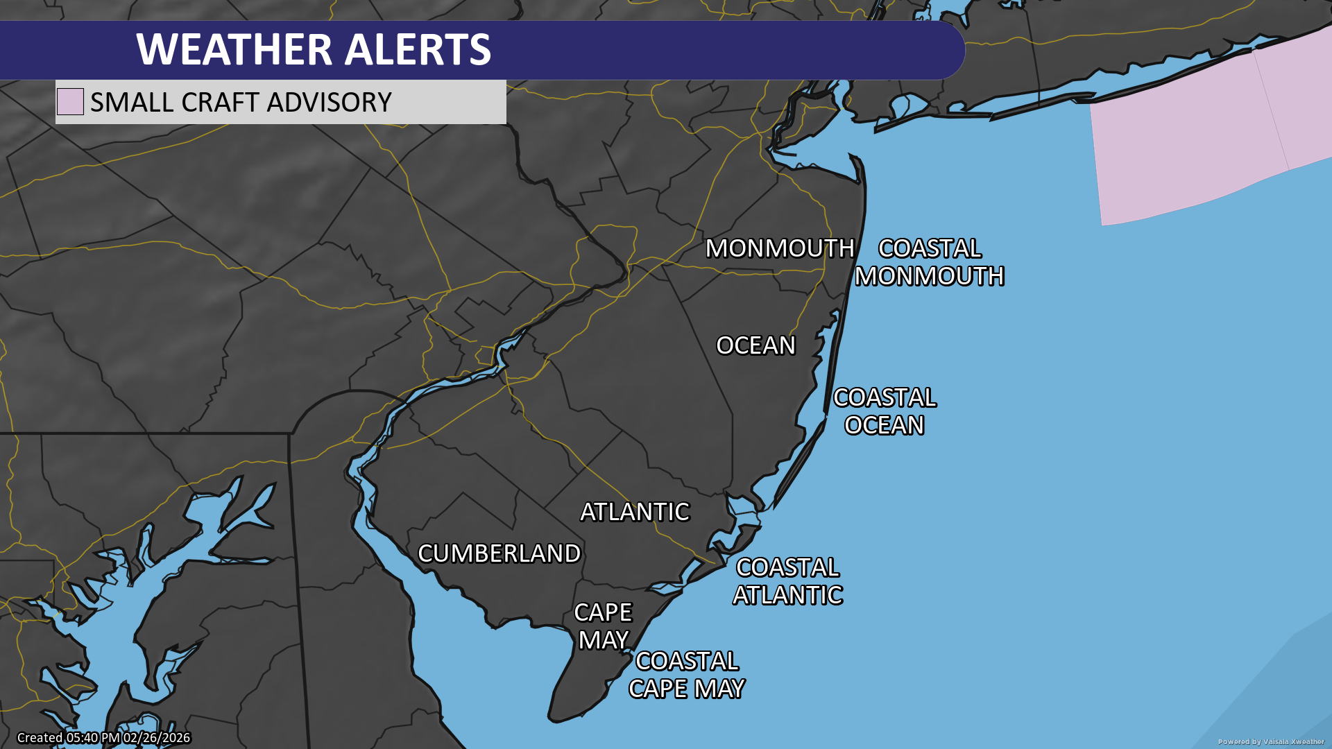 Local NOAA weather alerts