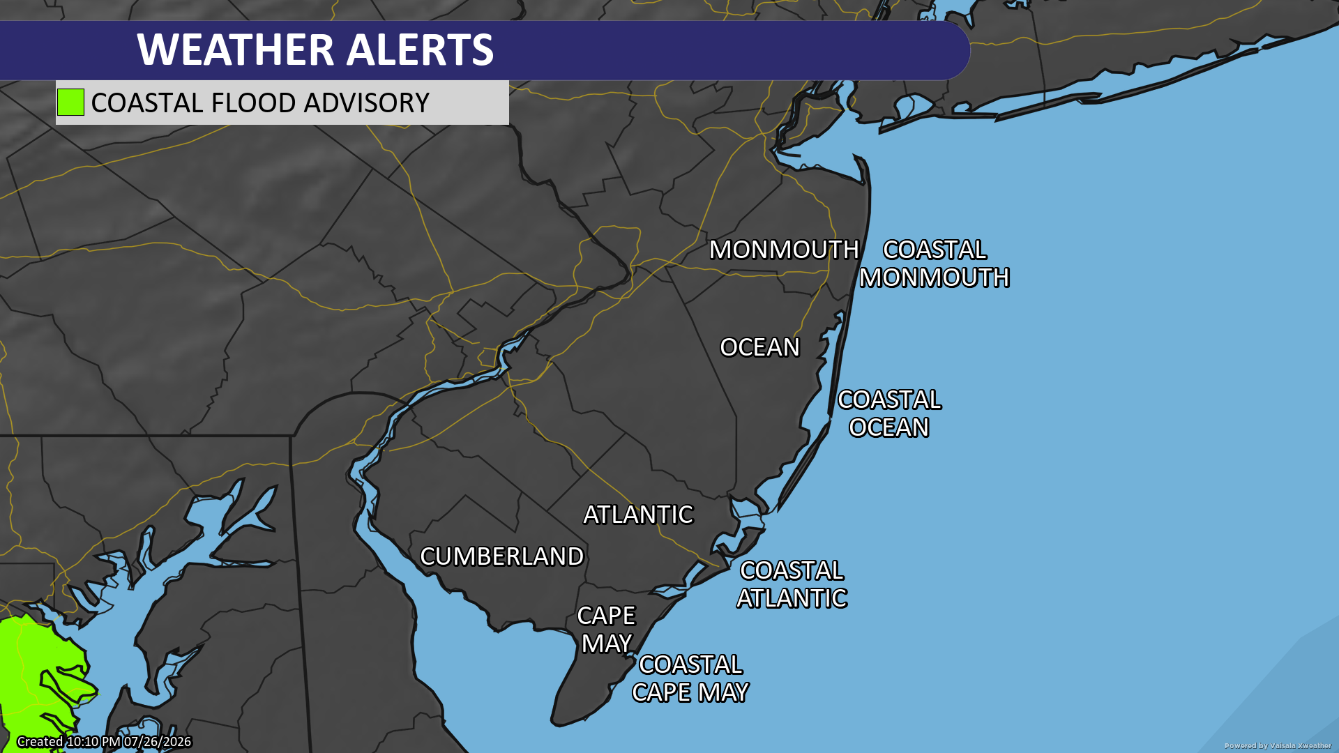 Local NOAA weather alerts