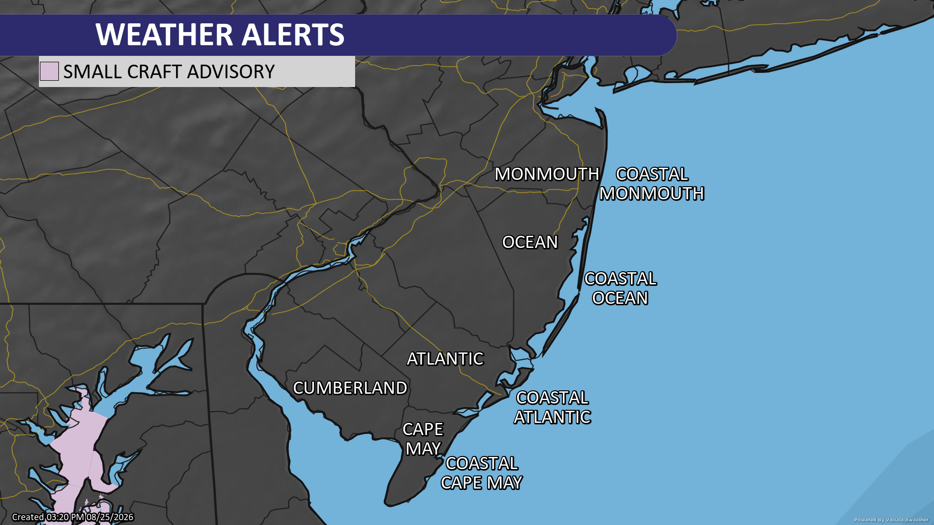 Local NOAA weather alerts