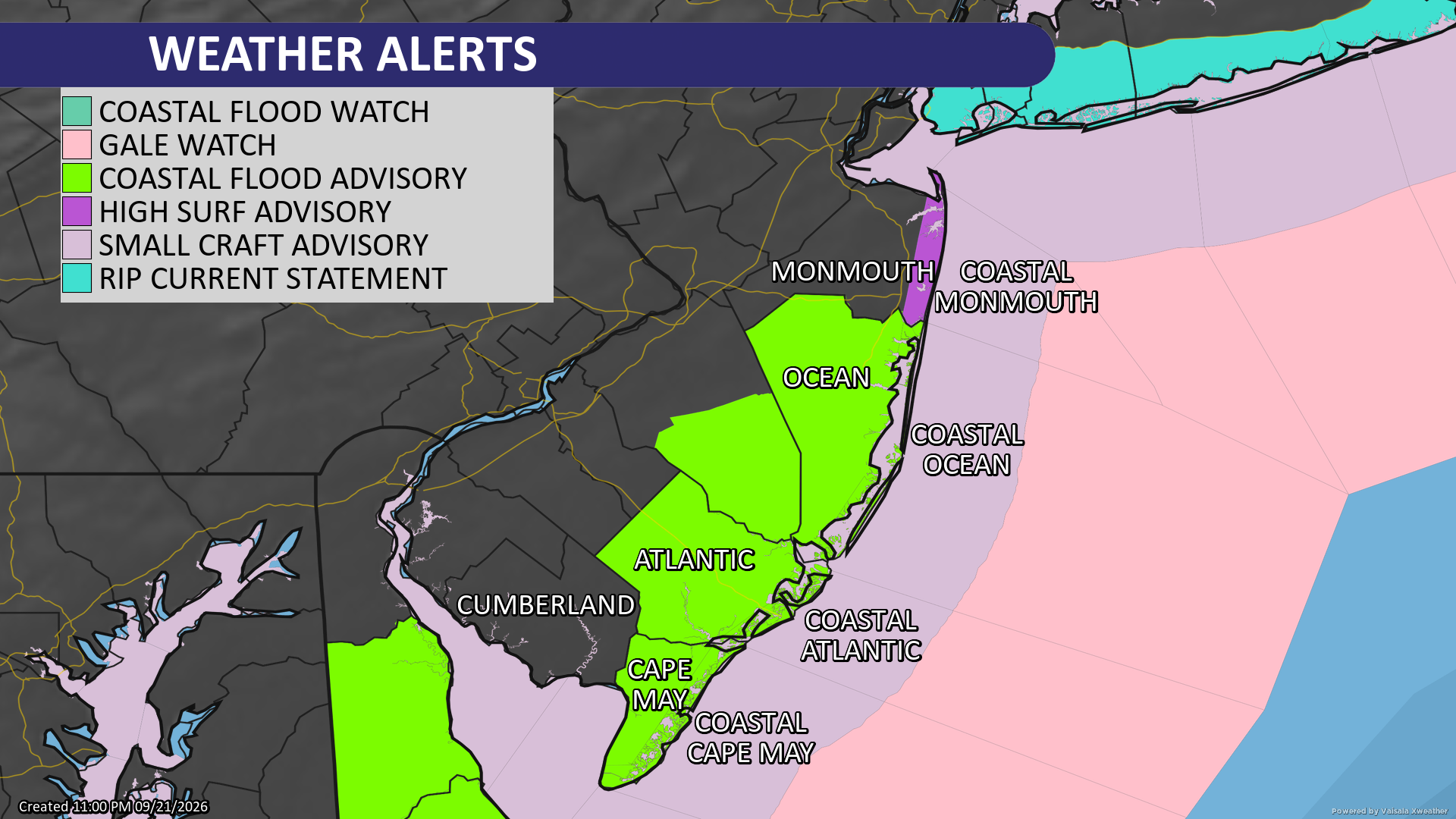 Local NOAA weather alerts