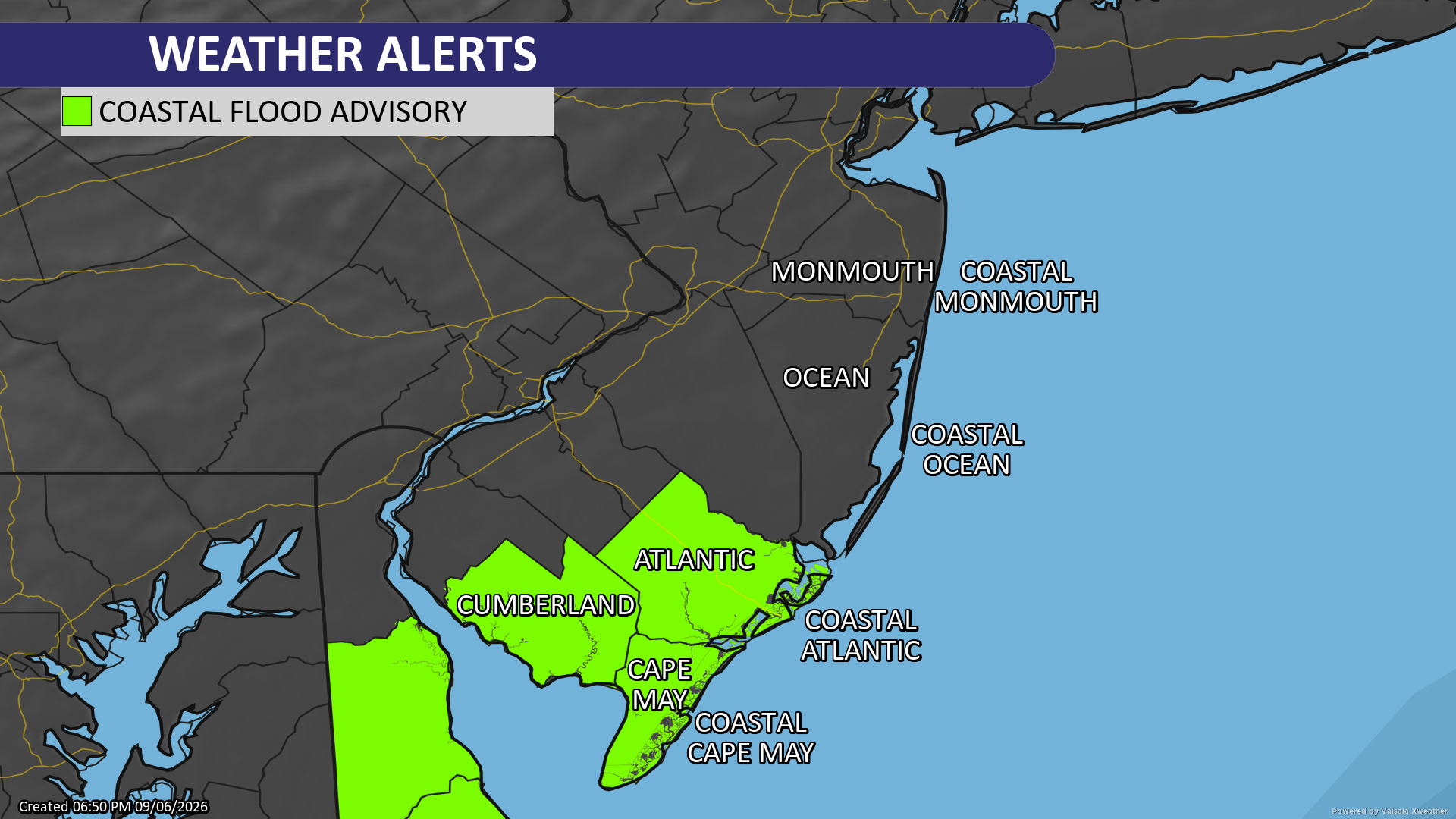 Local NOAA weather alerts