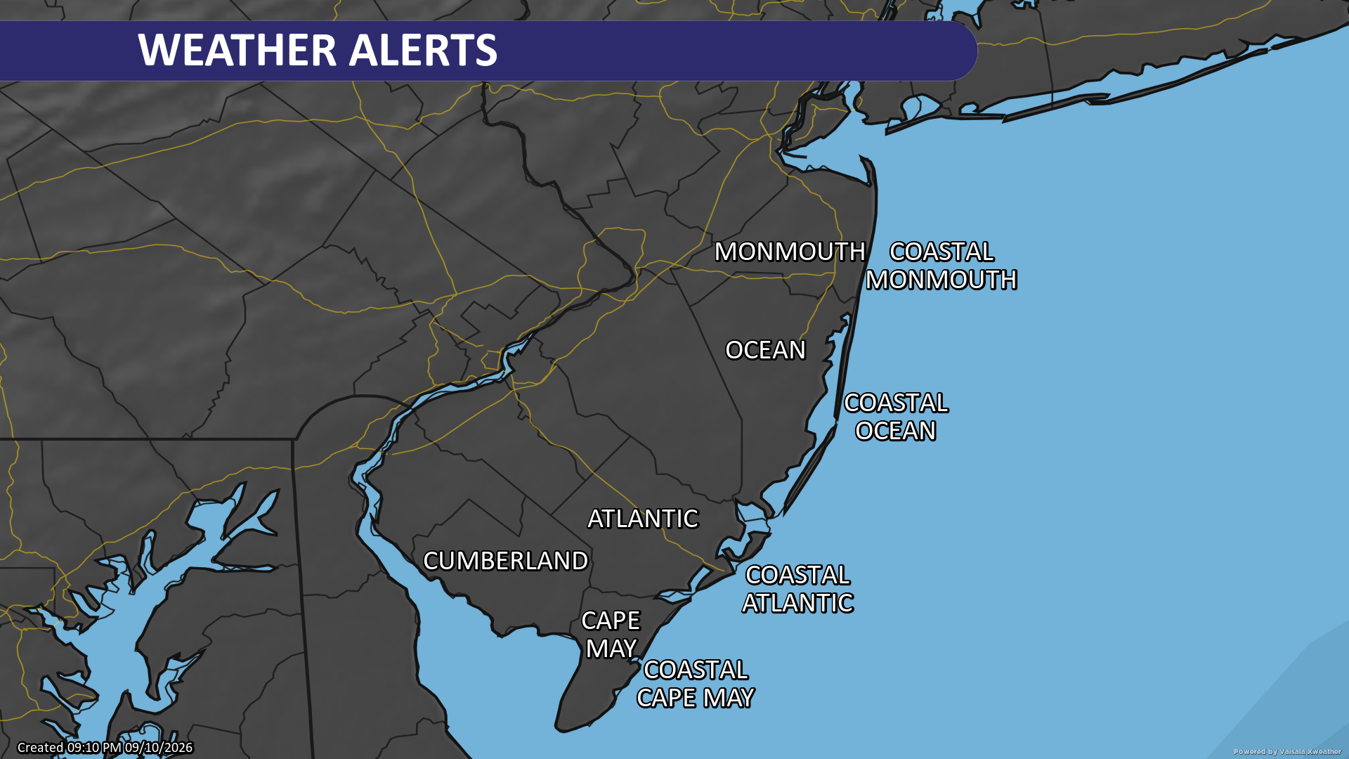 Local NOAA weather alerts
