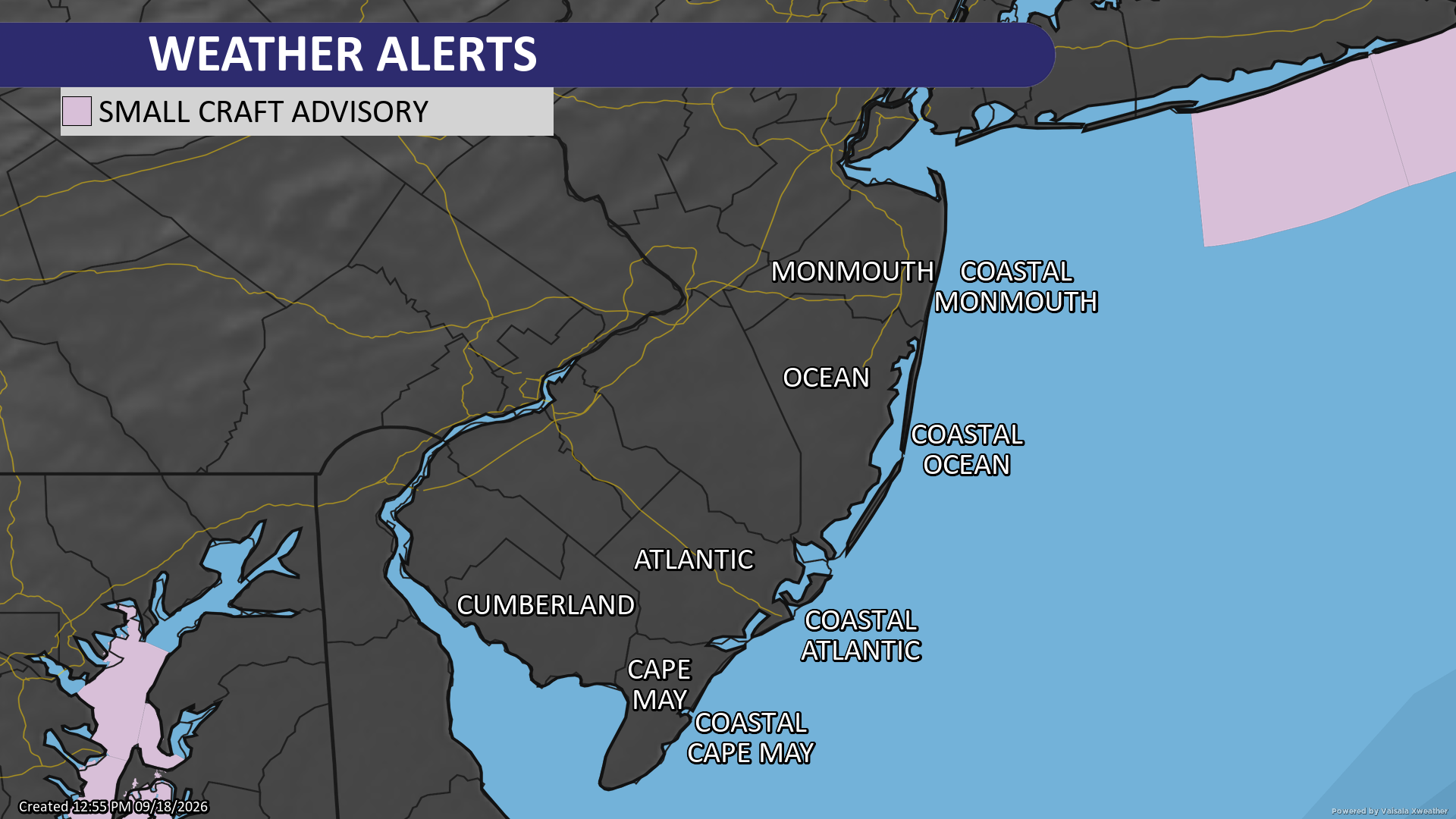 Local NOAA weather alerts