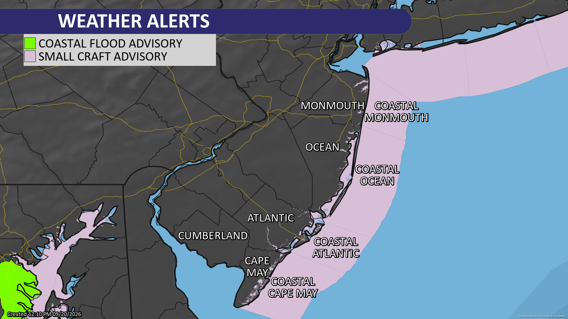 Local NOAA weather alerts