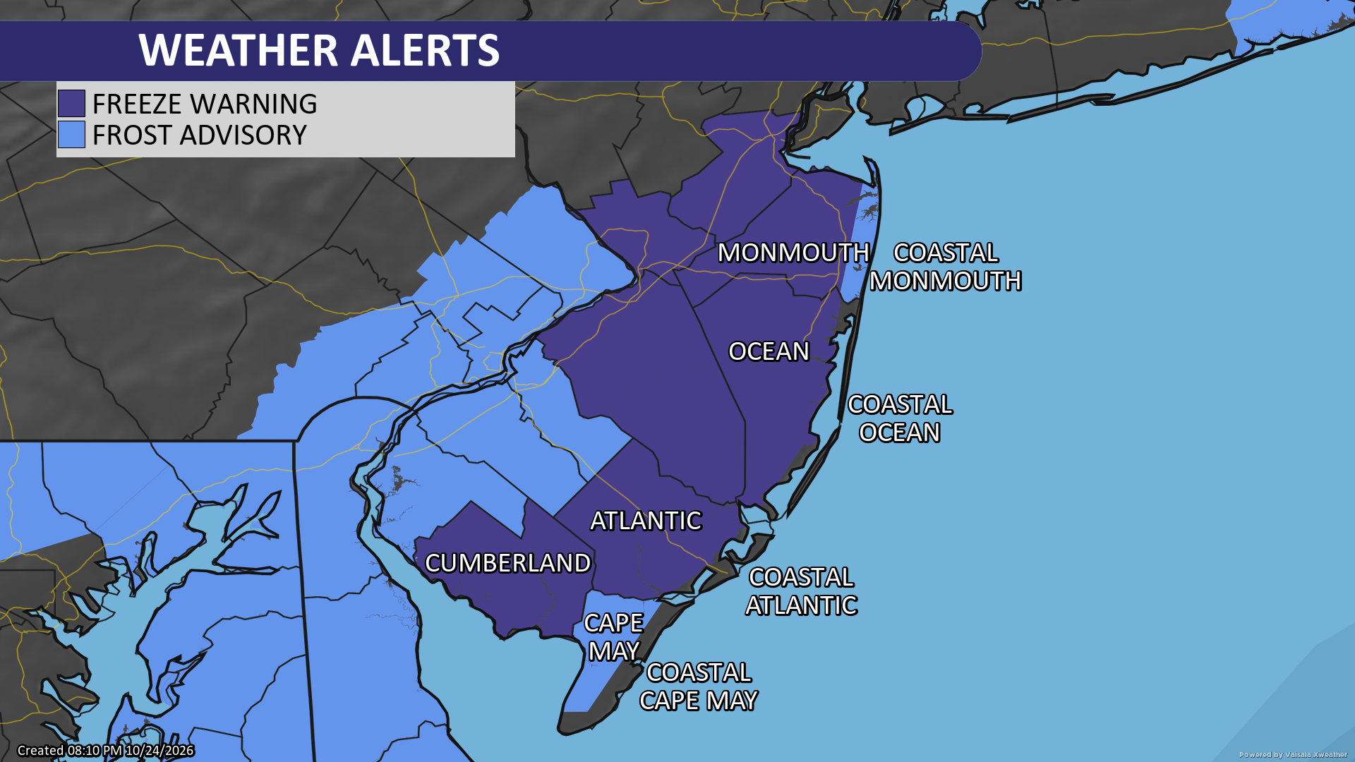 Local NOAA weather alerts