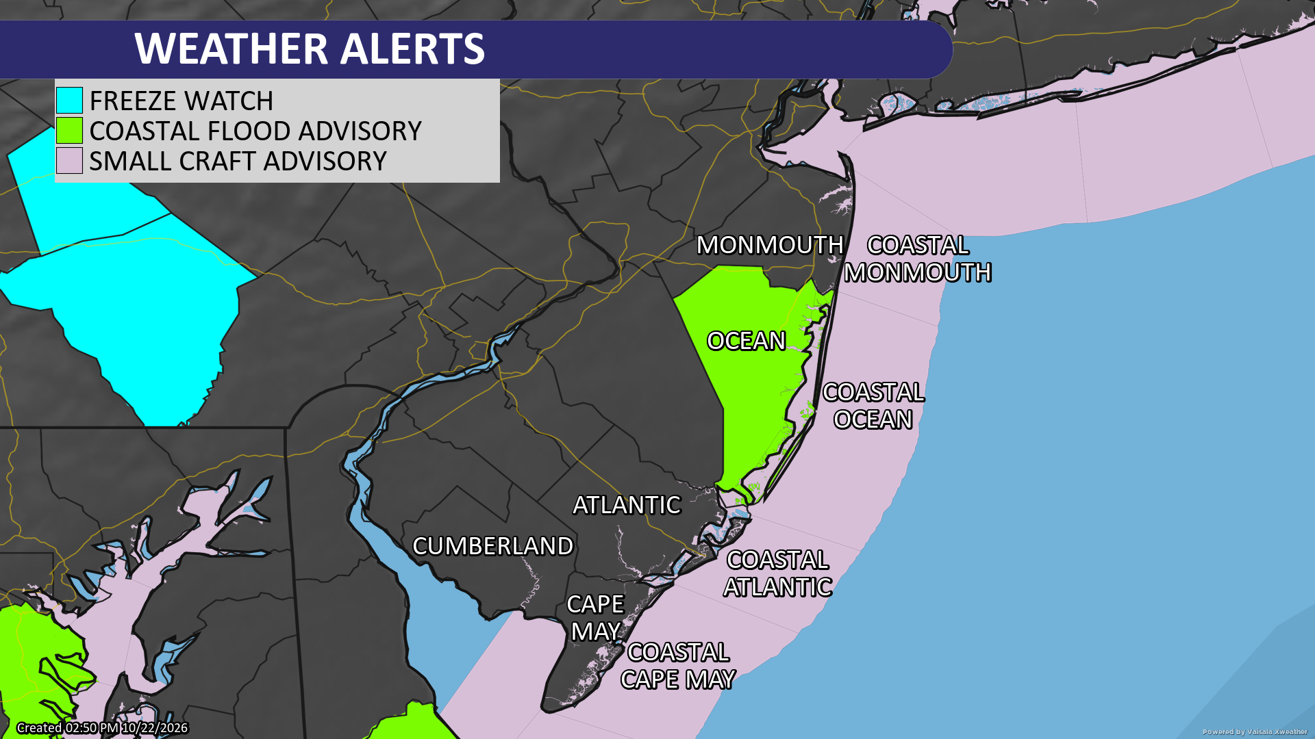 Local NOAA weather alerts