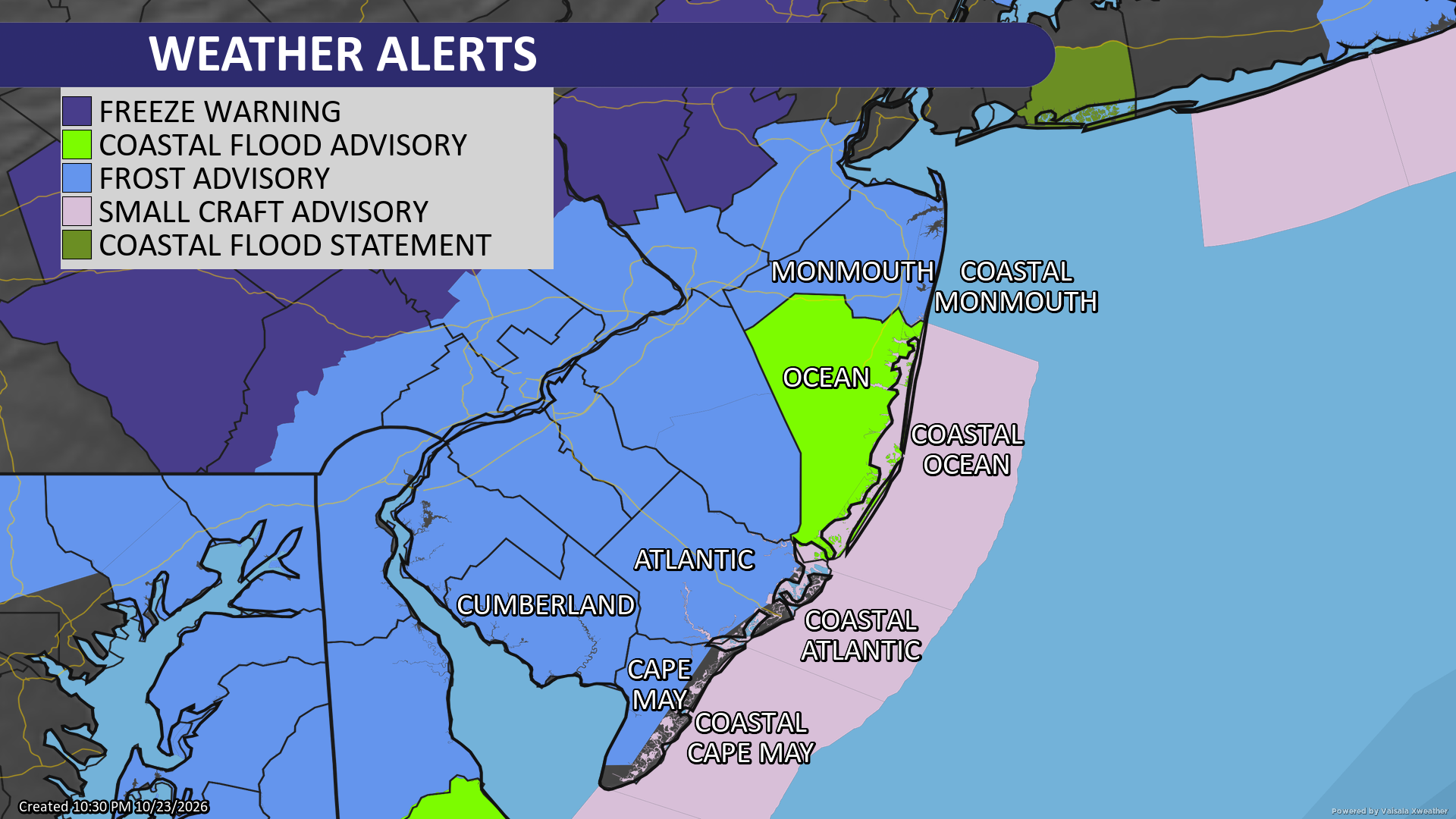 Local NOAA weather alerts
